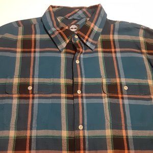 NWT Timberland Men's LS Flannel Button Up Shirt in Size 2XL